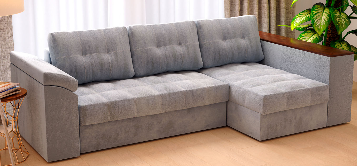 Сравнение L-образного и U-образного углового дивана в одинаковой гостиной - схема планировки