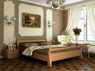 Деревянная кровать Диана цвет бук