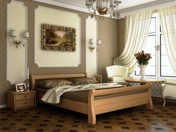 Деревянная кровать Диана цвет бук