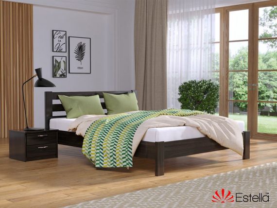 Деревянная кровать Рената Люкс цвет венге