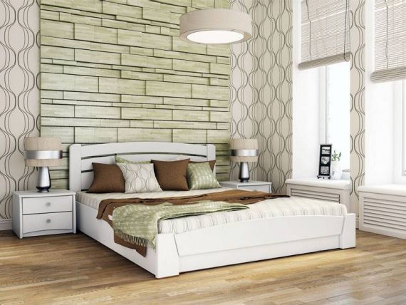 Деревянная кровать Селена Аури с подъёмным механизмом цвет белый