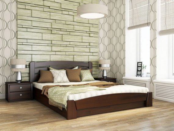 Деревянная кровать Селена Аури с подъёмным механизмом цвет каштан