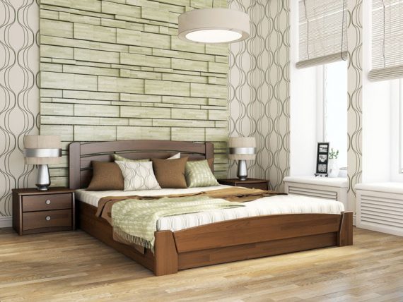 Деревянная кровать Селена Аури с подъёмным механизмом цвет светлый орех