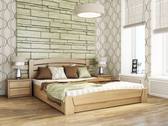 Деревянная кровать Селена Аури с подъёмным механизмом цвет бук