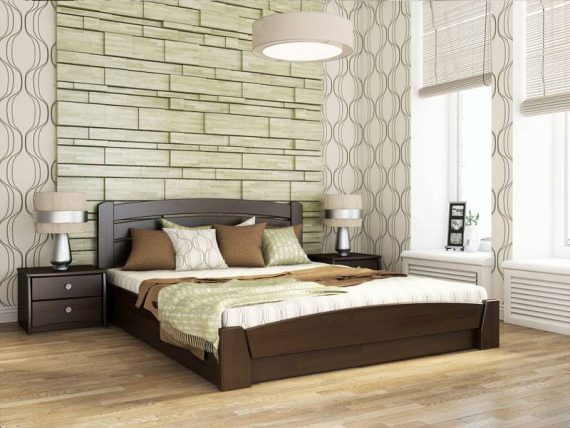 Деревянная кровать Селена Аури с подъёмным механизмом цвет тёмный орех