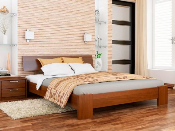 Деревянная кровать Титан цвет оранж