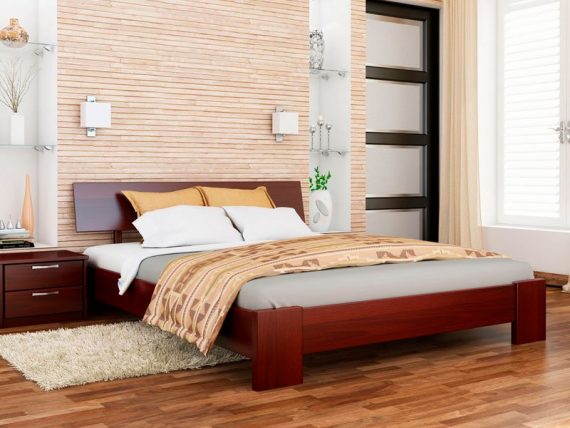 Деревянная кровать Титан цвет махонь