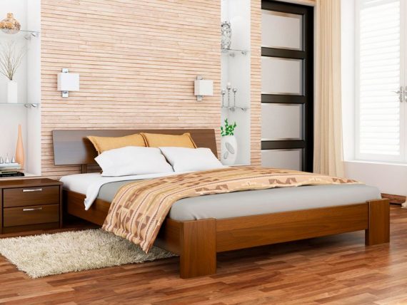 Деревянная кровать Титан цвет светлый орех