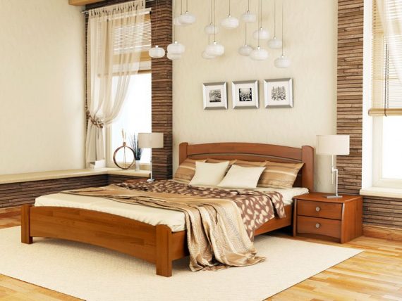 Дерев'яне ліжко Венеція Люкс