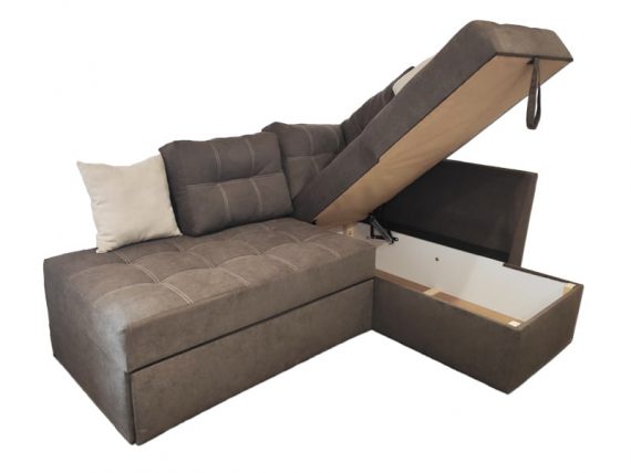 Угловой диван Плаза - ниша для белья