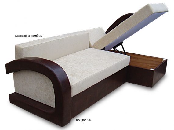 Угловой диван Респект - ниша для белья