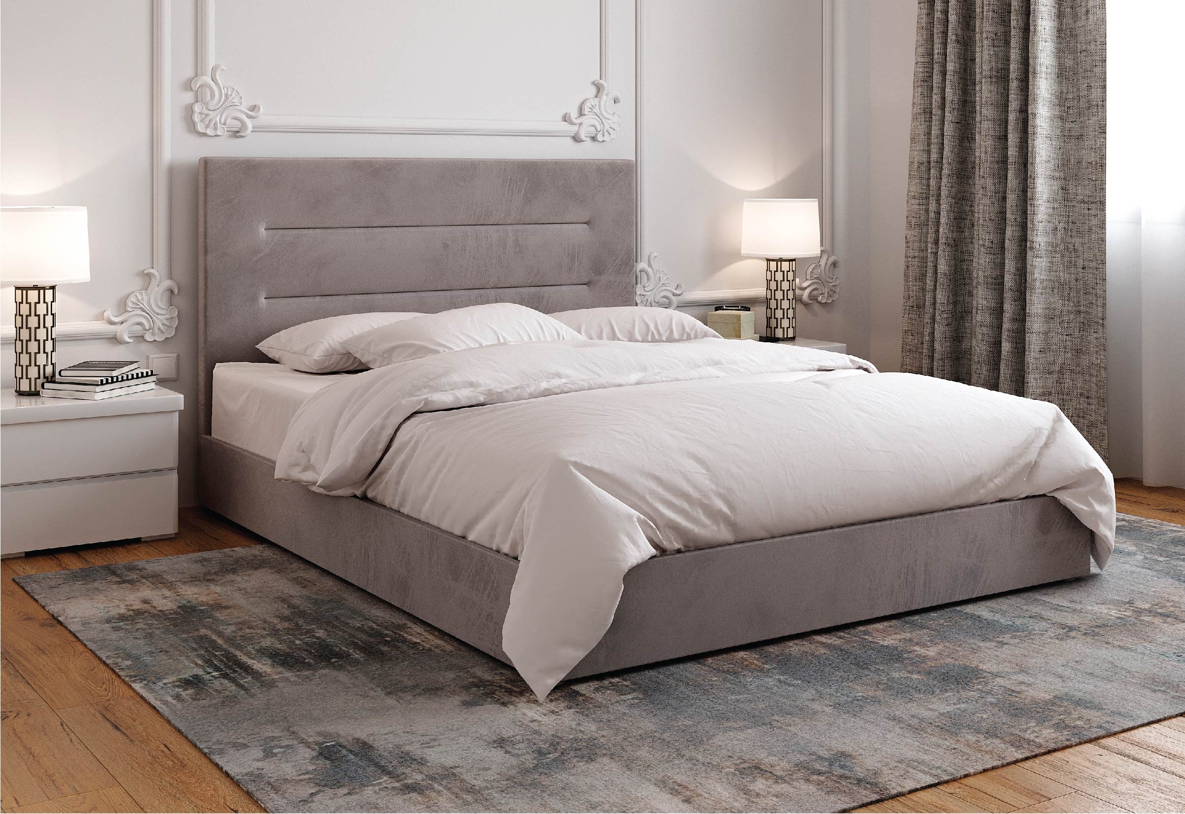 Кровать Горизонт 160x200 с матрасом 1 | Мебель Вика Кровать Горизонт 160x200 с матрасом